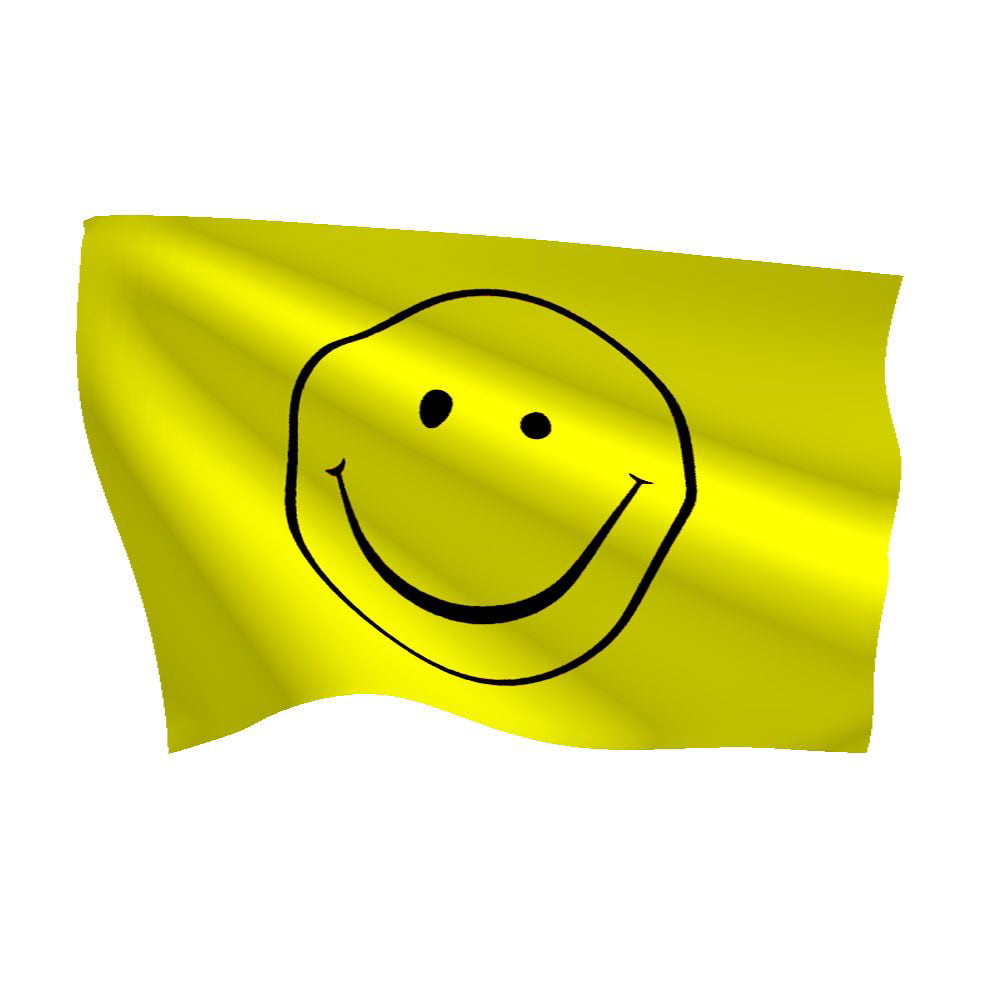 5X3 FT Smiley Smile Face Yellow Happy Face Large Flag with Eyelets Party Flag 