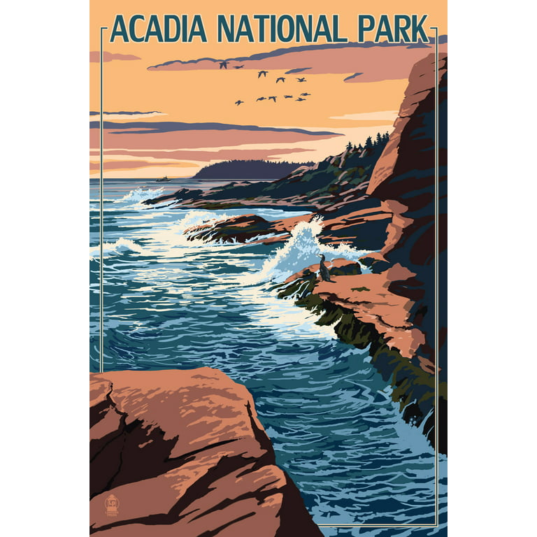 Maine Print Set, Maine Art Set, Acadia National Park