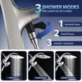 thumbnail image 2 of KESTE Shower Head with Handheld Combo, 12 Inch High Pressure Rain Showerheads with 9 Modes Handheld Shower, Magnetic Docking, Detachable Dual Shower Heads with 60’’ Hose, Nickel, 2 of 9