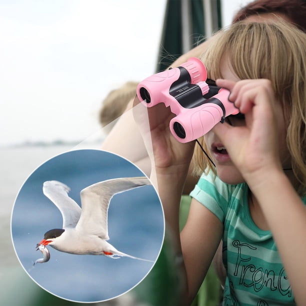 Compact Shockproof Kids Binoculars, Portable Binoculars With Lanyard And Case Rubber Binoculars For Watching Hunting