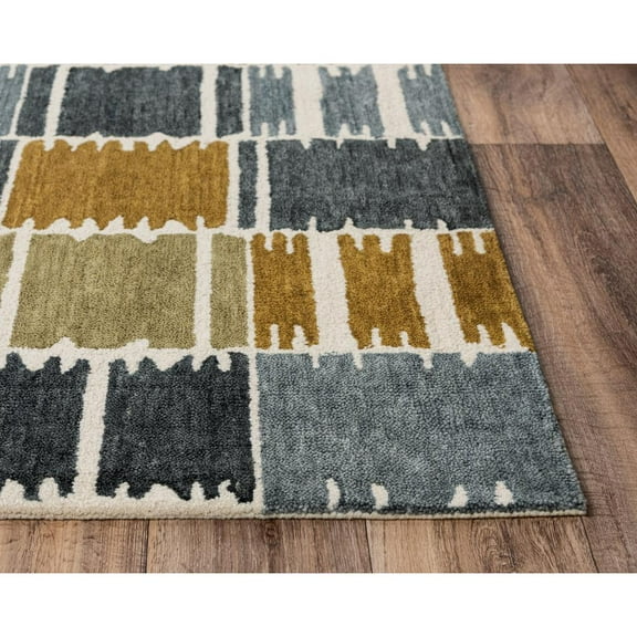 Alora Decor Rivera 7'9" x 9'9" Gray/Brown/Ivory/Gold Hand-Tufted Area Rug