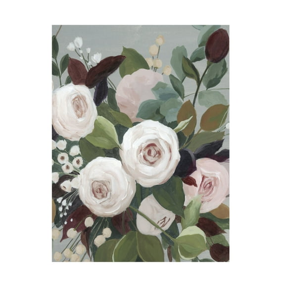 Canvas Wall Art - Grace Popp 'Bohemian Blooms II' Wall Art for Living Room, Bedroom, or Office Décor by Trademark Fine Art - 14 x 19 Inches