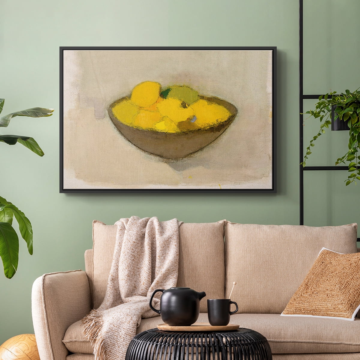 Vintage Botanical Print-LXXI By Wexford Home Framed in Black Wood Gallery Wrapped Canvas 17 in. x 25 in.
