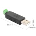 thumbnail image 2 of Adaptador Convertidor USB a RS485 Spptty Módulo 2Pcs CH340 para Win8/Win7/Linux/XP/Vista Convertidor serial USB Negro, 2 of 7