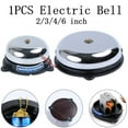thumbnail image 2 of Durable Electric Bell 2/3/4/6 Inch High Decibel Alarm Percussion Disc Silver, 2 of 4