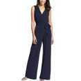 thumbnail image 1 of tredstone Femmes Solide V Cou Jambe Large Combinaison Plissée Taille Haute Sans Manches Body, 1 of 5