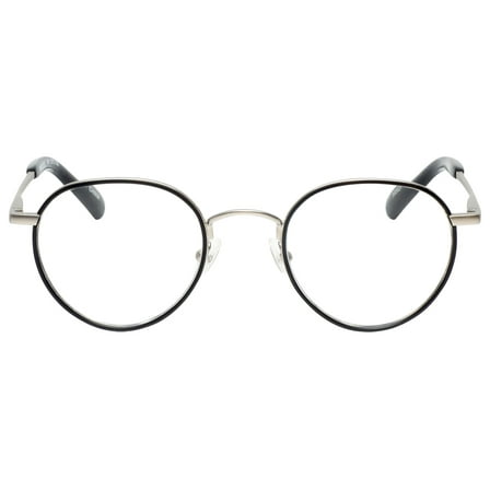 EYEBOBS-3173 BFF 00 Round Reading Glasses Silver/Black Silver  3.50
