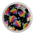 thumbnail image 1 of 4 Pcs Rainbow Poop Knobs for Kitchen Cabinet Cupboard Dresser Bookcase Drawer Pulls Handles Round Home Decor, 1 of 8