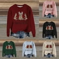 thumbnail image 2 of Zhanying Chandails Amusants pour Femmes Col Rond Rassemblement des Fêtes Chandail des Fêtes Laid Chandail de Noël Doux Doublé en Molleton pour Femmes, 2 of 5