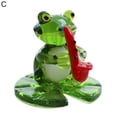 thumbnail image 2 of Cheers.US Frog Sculpture Statue, Personalized Animal Collectible Figurines Mascot Frog Glass Crafts for Shelves Table Desk Decor, 2 of 5