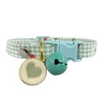 thumbnail image 2 of Walbest Pet Cat Necklace BreathableCherry Pattern Plaid Dog Collar with Bell for Kitten, 2 of 7