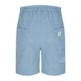 thumbnail image 5 of Havenre Mens Corduroy Cargo Shorts Vintage Washed Straight-Leg Shorts Fashion Classic Fit Casual Pants with Embroidery Multi-Pockets Sky Blue XL, 5 of 5