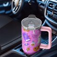 thumbnail image 5 of 30oz Halloween Tumbler with Straw and Lid Bat Ghost Candy Travel Coffee Tumbler Cup with Handle for Spooky Halloween Gifts, 5 of 5