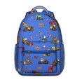 thumbnail image 1 of Tractor Print Waterproof Backpack - Ergonomic Student Bookbag with Breathable Mesh Straps, Organized Storage for Daily Use, 1 of 6