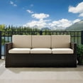 thumbnail image 3 of Crosley Palm Harbor Outdoor Wicker Sofa-Color:Brown,Style:Sand Cushions, 3 of 5