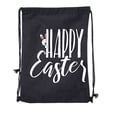 thumbnail image 2 of Easter Basket Backpack Bulk Cotton Drawstring Cinch Bags Easter Bunny Gift Bags - Peaking Bunny, 2 of 2