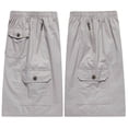 thumbnail image 6 of Cargo Shorts for Men Summer Casual Elastic Waist Straight Leg Loose Fit Knee Length Work Shorts with Pockets, 6 of 7