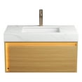 thumbnail image 6 of 36'' Sintered Stone with White Ceramic Undermount Basin, No Faucet, No Cabinet, Carrara White, 6 of 7
