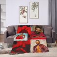 thumbnail image 6 of Blanket Shemar Actor Moore Throw Flannel Blankets Warm Soft Cozy Fuzzy Blanket for Bed Sofa Couch Camping Travel Gift Blankets for All Seasons 40"x30", 6 of 6