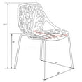 thumbnail image 7 of LeisureMod Modern Asbury Dining Chair with Chromed Legs-Color:White, 7 of 7
