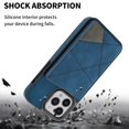 thumbnail image 6 of SaniMore for iPhone 14 Pro Max 6.7" PU Leather Case RFID Blocking, Back Magnetic Button Flip Wallet Cover Built-in Card Slot & Multi-Angle Kickstand Ultra-Thin Full Body Protective Shell, Blue, 6 of 6