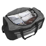 24 Pack of Bulk Wholesale 40 Liter 22 Inch Duffle Bags with Reflective Stripe, Front Accessory Pocket, Velcro Handles and Luggage Strap for Sports, Gym & Traveling in Assorted Colors