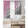 thumbnail image 3 of Blackout Curtains for Bedroom, Pink Grey Ombre Room Darkening Window Drapes for Living Room, Modern Geometric Abstract Aesthetics Cream Thermal Insulated Grommet Curtains, 27.5x39 inch, 2 Panels, 3 of 9