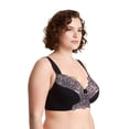 thumbnail image 3 of Curve Muse Plus Size Unlined Minimizer Wirefree Bras with Embroidery Lace-3Pack-GREY-BURGUNDY-BLACK-42C, 3 of 6