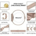 thumbnail image 6 of Wearlizer Stainless Steel Compatible for Fitbit Versa 2 Band Women Men, Ultra-Thin Lightweight Replacement Copper Rose Strap Compatible for Versa 2, 6 of 7