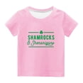 thumbnail image 2 of piuwrlz Short T-Shirts for Girls Short Tops Sleeve Printed Round Neck Tops Shirt Undershirts Pink Size 3 Years, 2 of 4