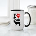 thumbnail image 4 of CafePress - I Heart Dogs Large Mug - 15 oz Ceramic Large White Novelty Mug, 4 of 4