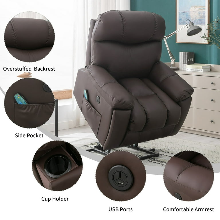 Anjiwanbao Super Soft And Large Power Lift Recliner Chair with