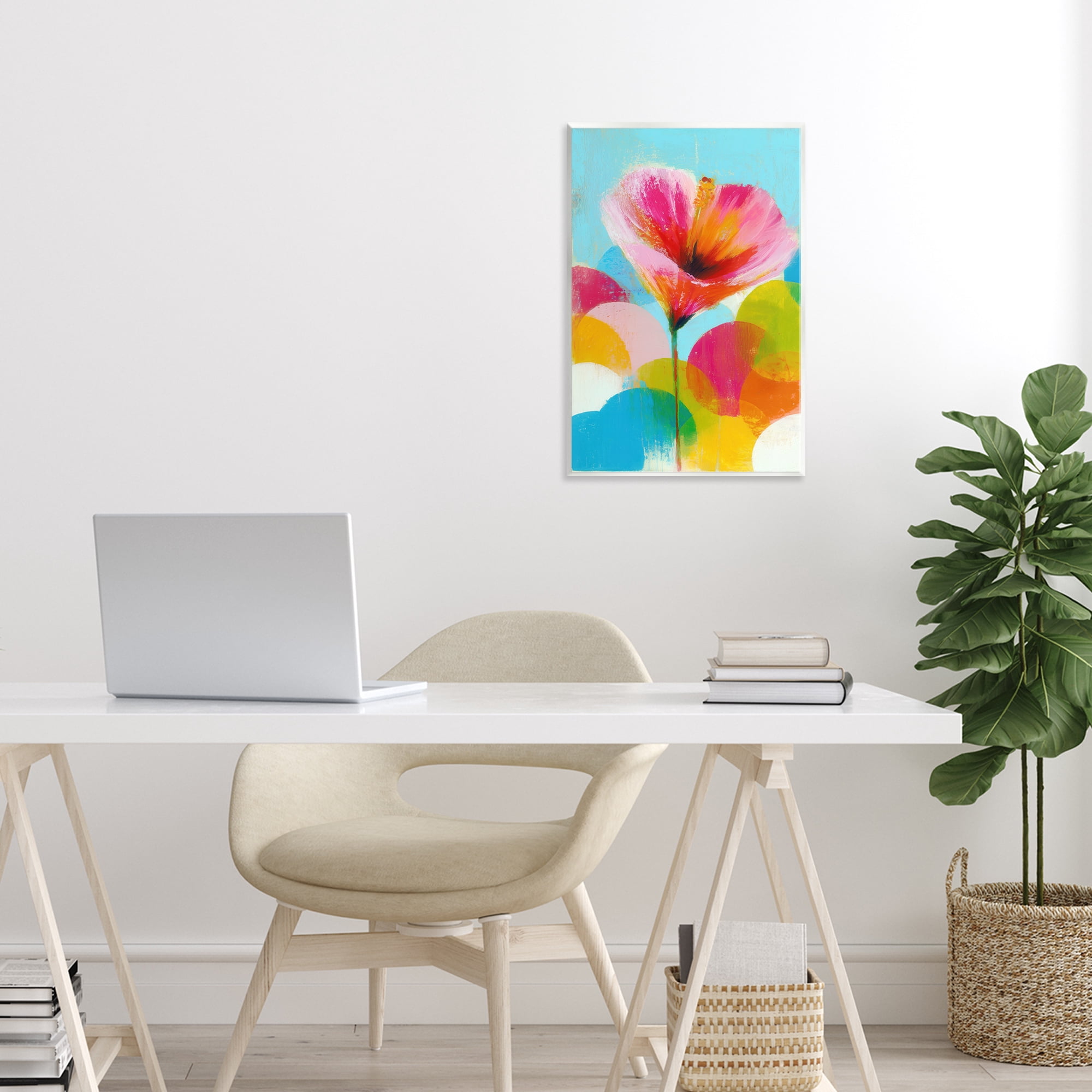 Stupell Industries Hibiscus In The Sun Wall Plaque Art, design by Chromatic Storm Studio