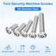 thumbnail image 4 of 5Paquete 5/16-18 x 3/4" Tornillos de seguridad Torx, Tono plateado, 4 of 6