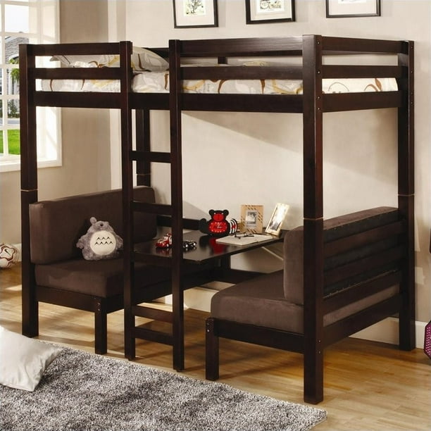 Coaster Twin Loft Bed Box 1 Of 3, Elevated Bunk Bed With Desk