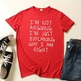 thumbnail image 3 of Ichuanyi Womens Shirts , Women's Casual T-Shirt Funny Letter Printed Short Sleeve O-Neck Tees Top, 3 of 4
