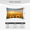 thumbnail image 4 of Zufioo Beautiful Golden Sunflower Field Print Double-Sided Throw Pillow Cover, Pillow Protector Home Decor - With Hidden Zipper, Suitable for Bedroom, Living Room, Car Interior-20"x30", 4 of 6