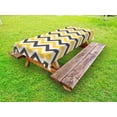 thumbnail image 1 of Yellow Chevron Outdoor Tablecloth, Large Zigzags in Retro Design Geometrical Horizontal Tile, Decorative Washable Fabric Picnic Tablecloth, 58 X 120 Inches, Charcoal Grey Yellow Cream, by Ambesonne, 1 of 2