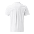 thumbnail image 3 of BOBOGOJP Mens Button Down Shirts Classic Fit Short Sleeve Button One Open Pocket Solid Basic Shirt,White M, 3 of 4