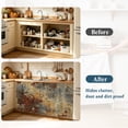 thumbnail image 4 of Brown Gray Cabinet Curtain 32"Wx55"L,Dustproof Pantry Door Curtain with Self Adhesive Tape,Rustic Abstract Gradient Mottled Texture Tall Storage Cover Privacy Drape for Bathroom Kitchen Laundry Room, 4 of 9