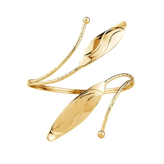 DESIGNICE Minimalist Upper Arm Cuff Armband Wrap Adjustable Armlet Metal Women Jewelry Gold