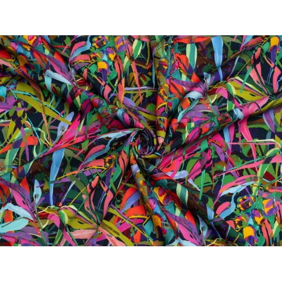 Rainbow Harvest Viscose Challis Fabric Minerva Exclusive - per yard