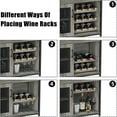 thumbnail image 4 of Wine Bar Cabinet with Detachable Wine Rack, Small Sideboard and Buffet Cabinet with Mesh Door, 4 of 6