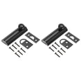 thumbnail image 1 of Paquete de 2 pestillos de superficie de latón sólido de 2", cerradura deslizante de seguridad oculta con tornillos, cerradura de puerta pulida para puertas de armario y puertas empotradas, negro mate, 1 of 7