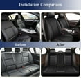 thumbnail image 4 of DIKSOAKR Car Seat Covers for Mitsubishi Eclipse Cross 2018-2025, Full Set Seat Cvoers, 5 Seats Breathable Perforated Faux Leather Seat Cover Automotive Accessories (Black), 4 of 7