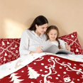 thumbnail image 4 of Erosebridal Scroll Queen Comforter Set Red Comforter Sets Queen, Purple Pink 3pcs 1 Comforter and 2 Pillowcases, Xmas Reversible, 4 of 6