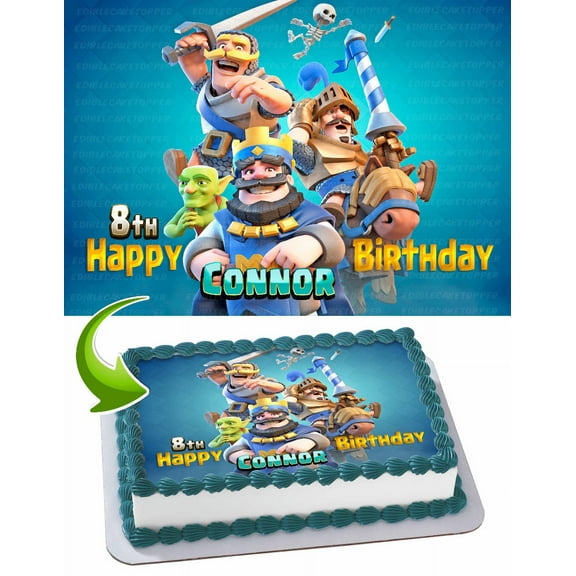 Clash Royale Edible Cake Image Topper Personalized Birthday Party 1/4 Sheet