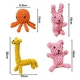thumbnail image 4 of Interactive Cotton Rope Dog Toy Cute Rabbit Bear Giraffe Octopus Shape Dog Chew Toy Bite-resistant Pet Squeaky Toy-Giraffe, 4 of 7