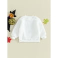 thumbnail image 4 of Arvbitana 9M-4T Kids Baby Boys Girls Halloween Fleece Romper/Sweatshirt Long Sleeve Cute Ghost Face Embroidery Bodysuit/Hoodie Newborn Casual Pullover Tops, 4 of 9