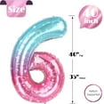thumbnail image 5 of Number Balloon 40 Inch for Birthday Decorations, Large Foil Balloon Numbers, Mylar Giant Birthday Balloon for Boy Girls Women Men, 5 of 17